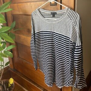 J. Crew Striped Long Sleeve Shirt (Size M)